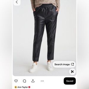 Ann Taylor Petites Faux Leather Pants size SP